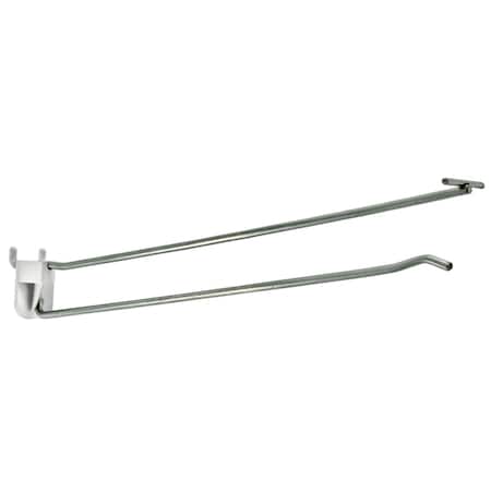 Azar Displays 12" Metal Wire Flip Scan Plastic Quick Back Hook: 0.212" Dia., PK50 701242